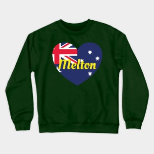 Melton VIC Australia Australian Flag Heart Crewneck Sweatshirt